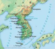 Карта Кореи